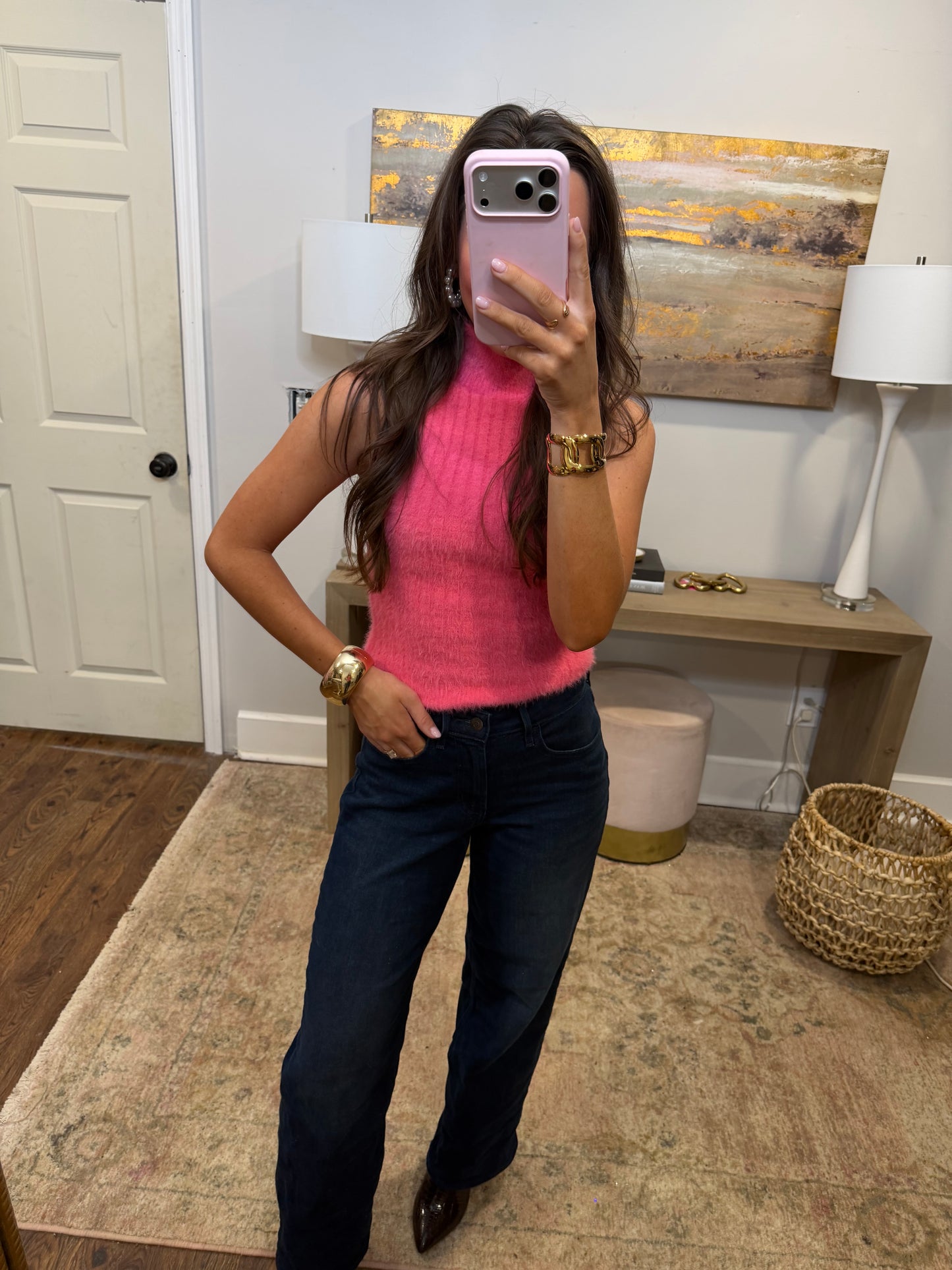 Pink Fuzzy Sweater