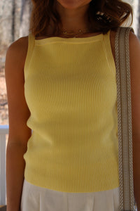 Yellow Ribbed Tank