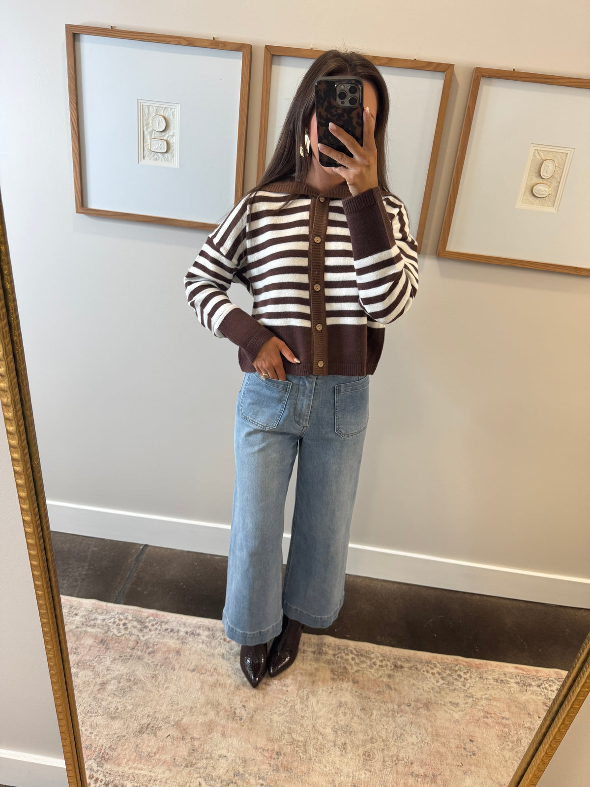 Mocha Striped Sweater