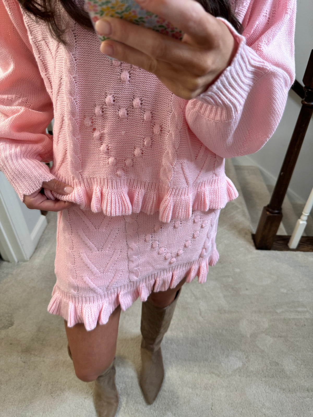 Pink Sweater Set