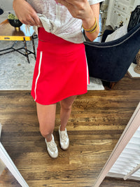 Red Active Skirt