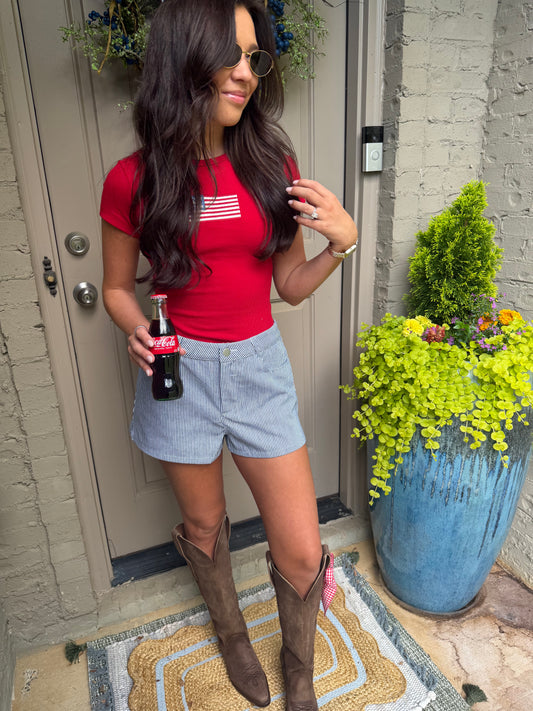 Babydoll Flag Top