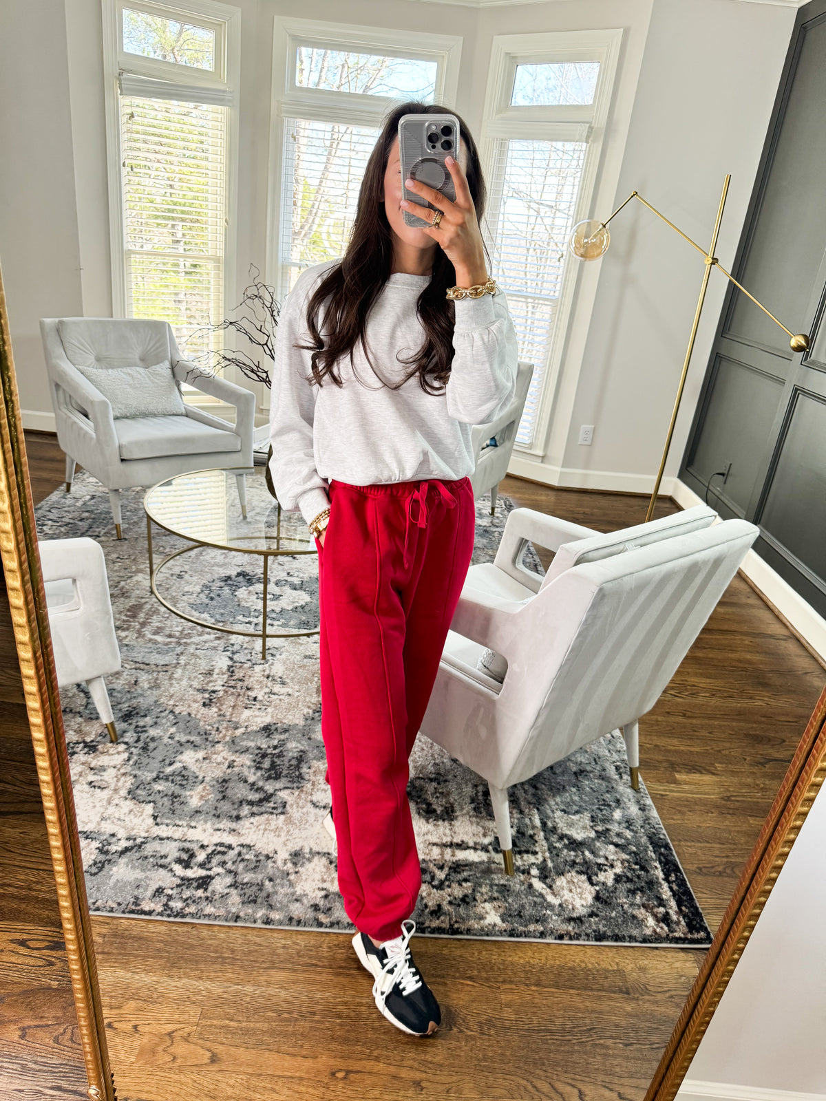 Red Fleece Joggers