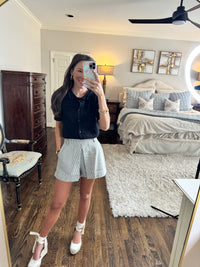 Anna Black Crochet Top