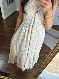 Cream & White Maxi Dress