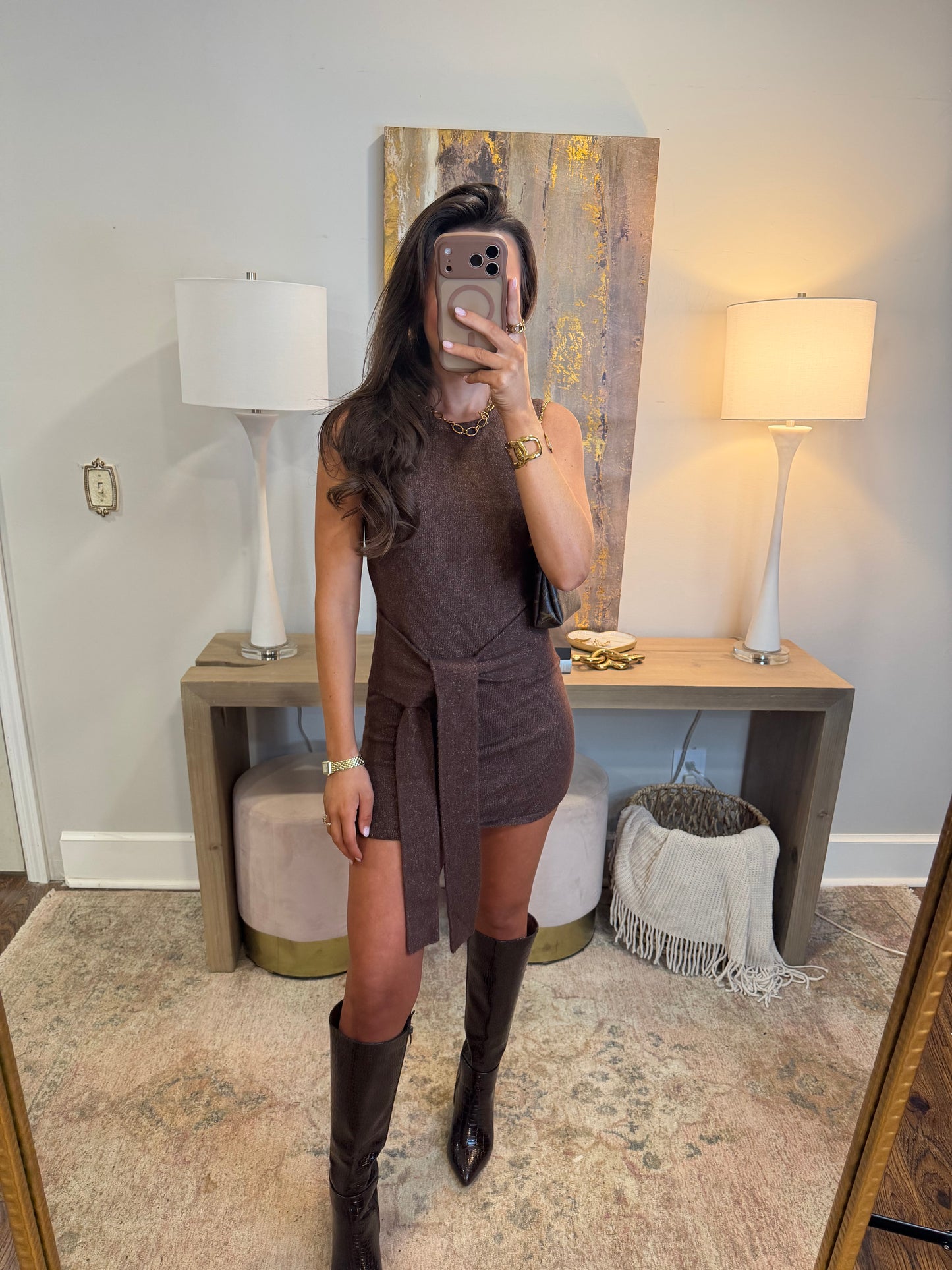 Brown Sweater Dress
