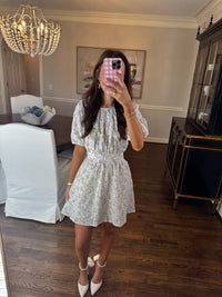 Blue and White Bow Dress