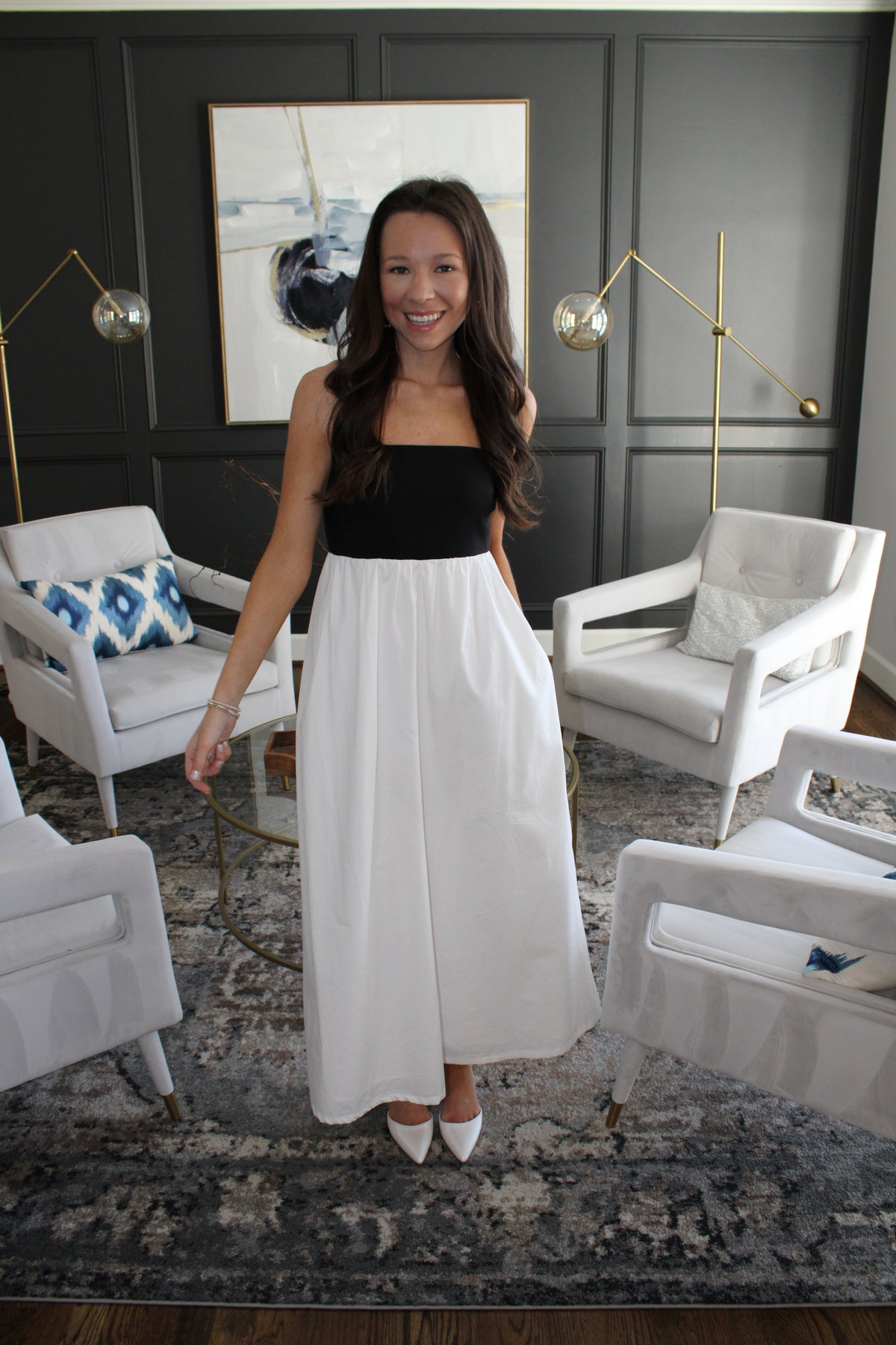 Black & White Maxi Dress