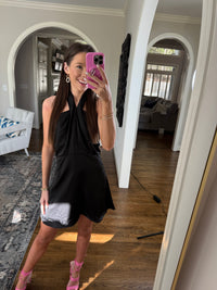 Black Satin Summer Dress