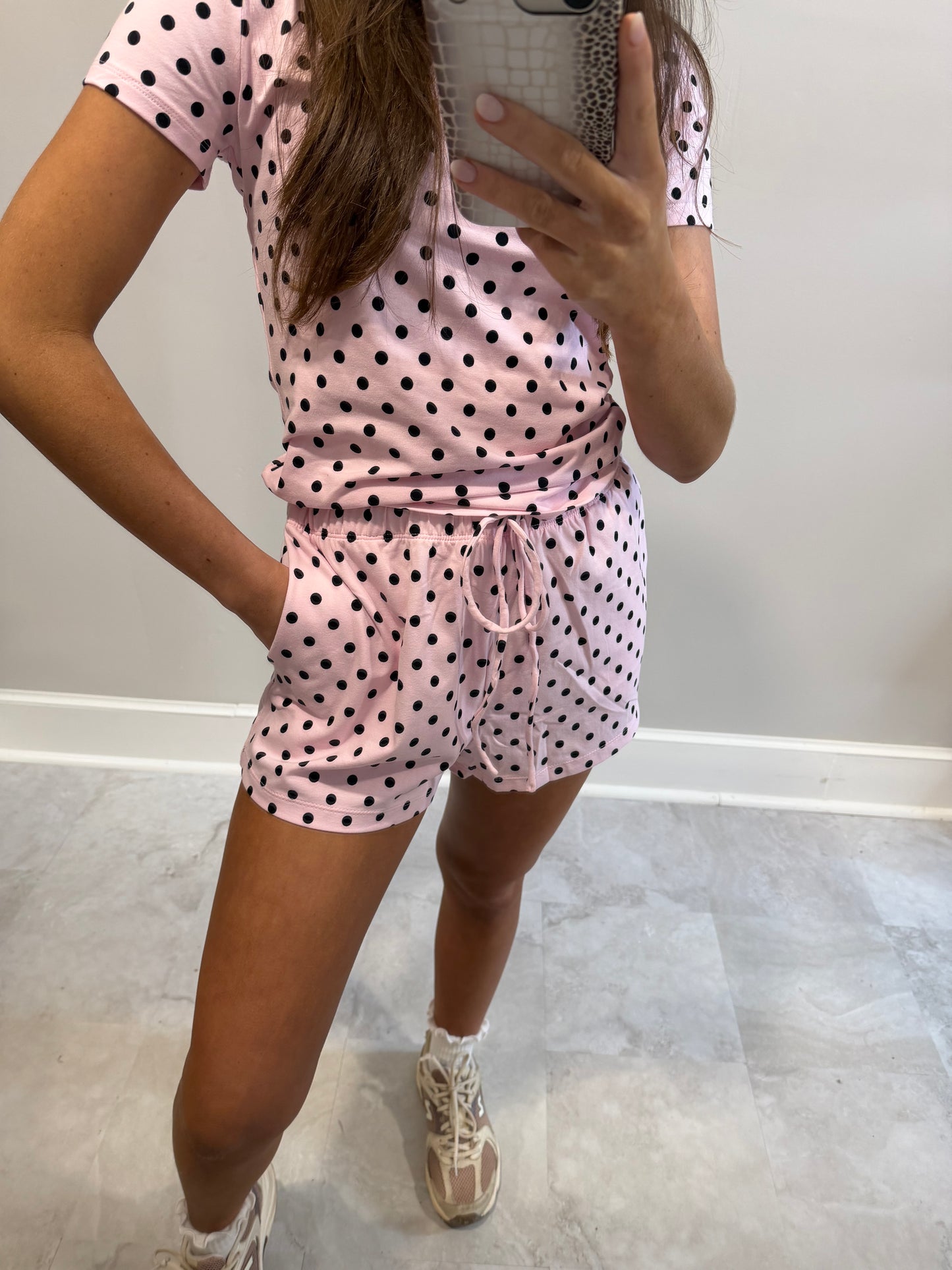 Pink Polka Dot Set