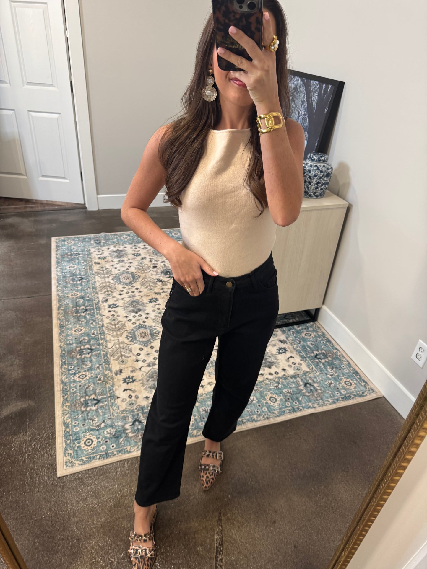 Alexa Tan Sweater Top