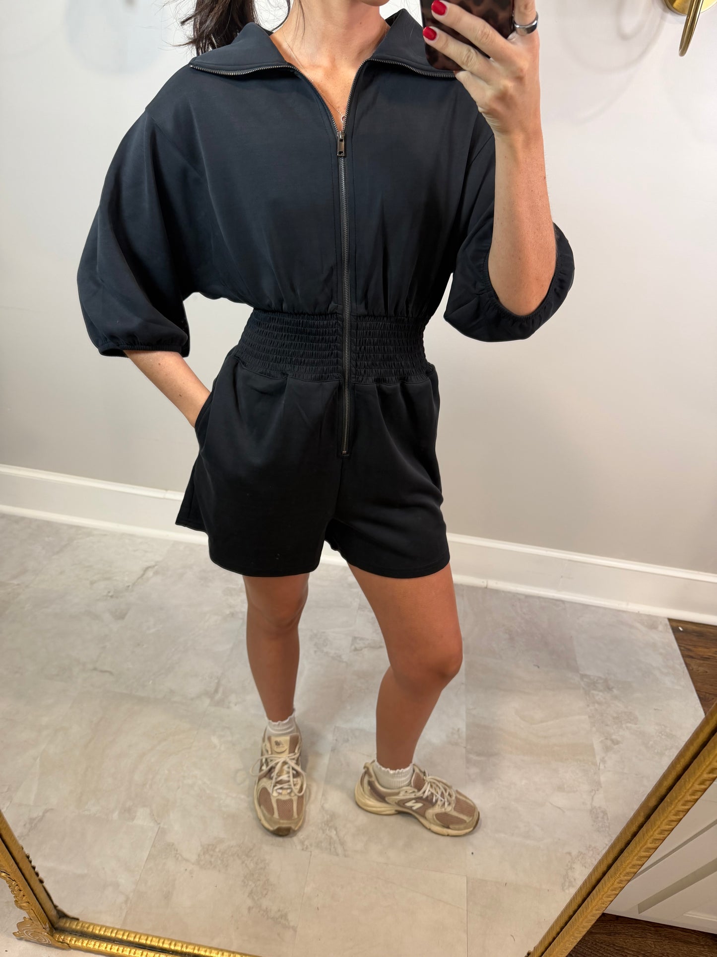 Debbie Black Romper