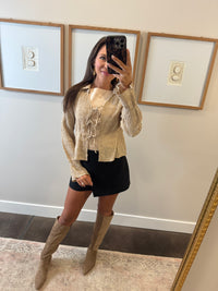 Amy Ribbed Tan Top