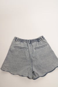 Mary Denim Scallop Shorts