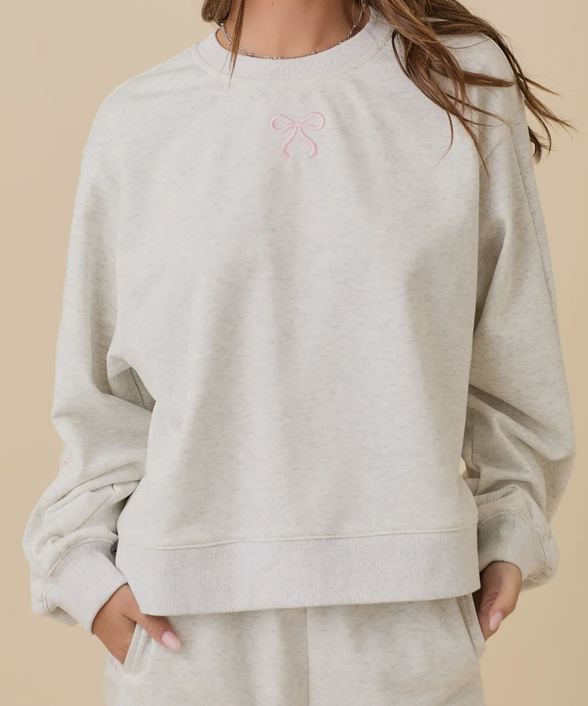 Grey Sweat Bow Set