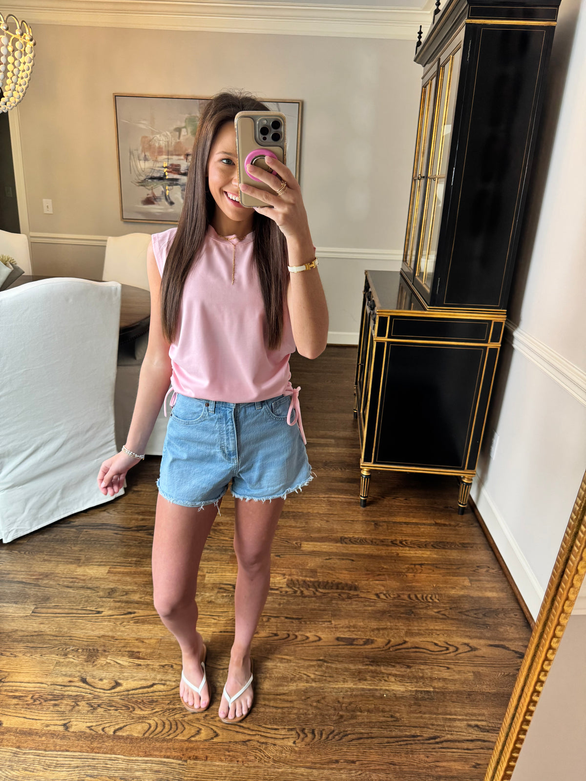 Bubblegum Pink Active Bow Top