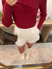 White Holiday Shorts