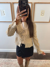 Amy Ribbed Tan Top