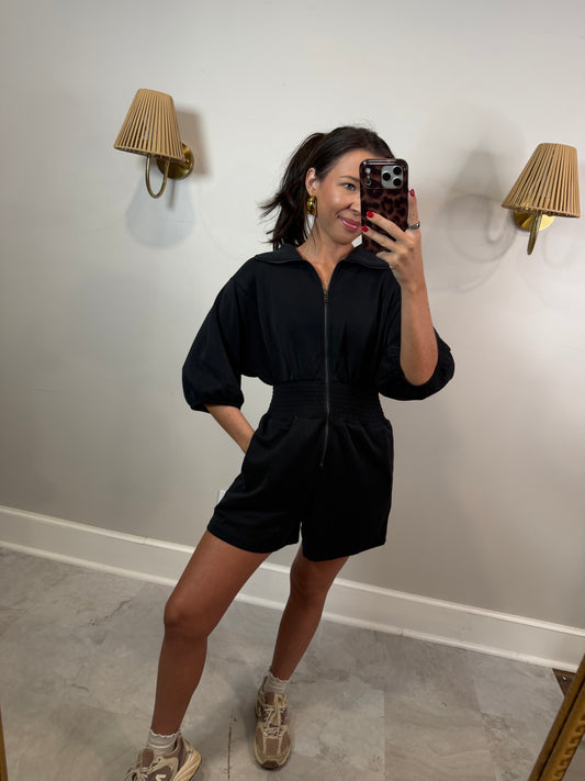 Debbie Black Romper