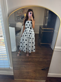 Polka Dot Strapless Dress