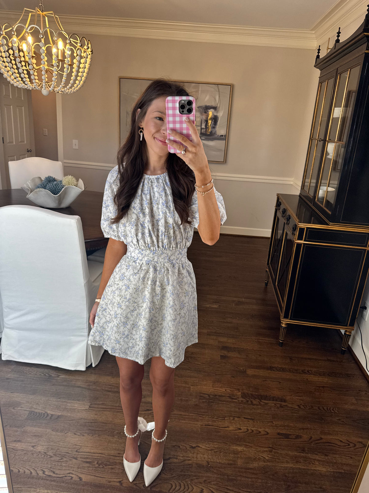 Blue and White Bow Dress