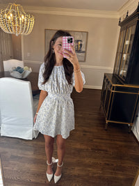 Blue and White Bow Dress