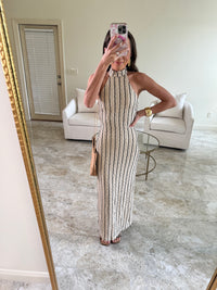 Cream and White Alexa Maxi