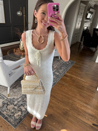 White Crochet Dress