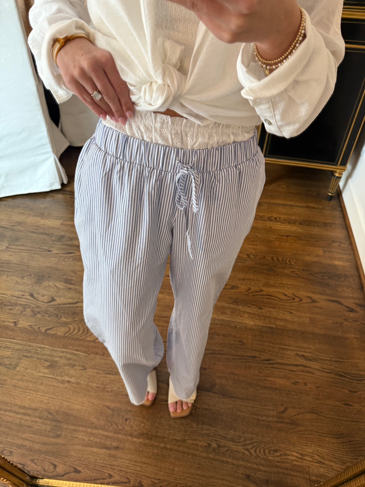 Linen Striped Pants