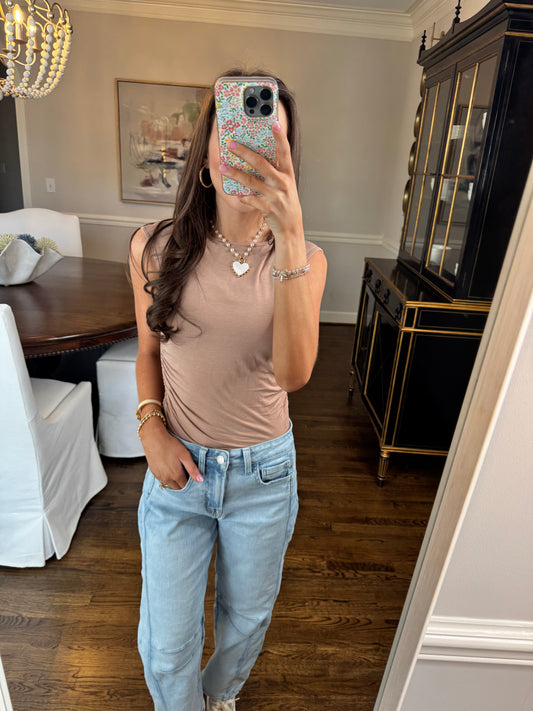 Ribbed Mocha Top