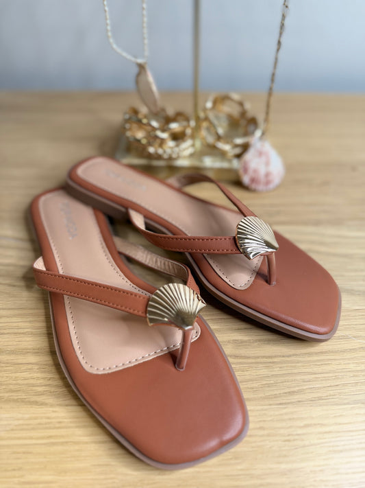 Seashell Flip Flops