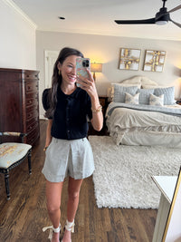 Anna Black Crochet Top