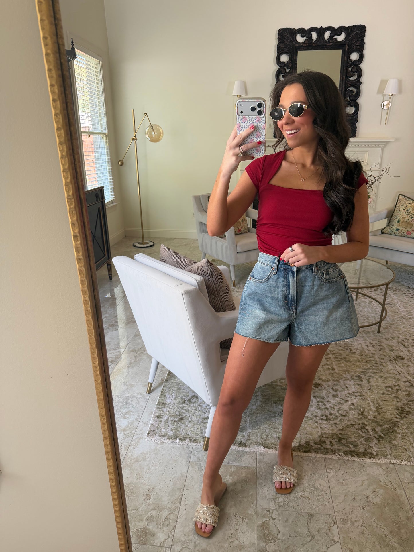 Medium Wash Shorts