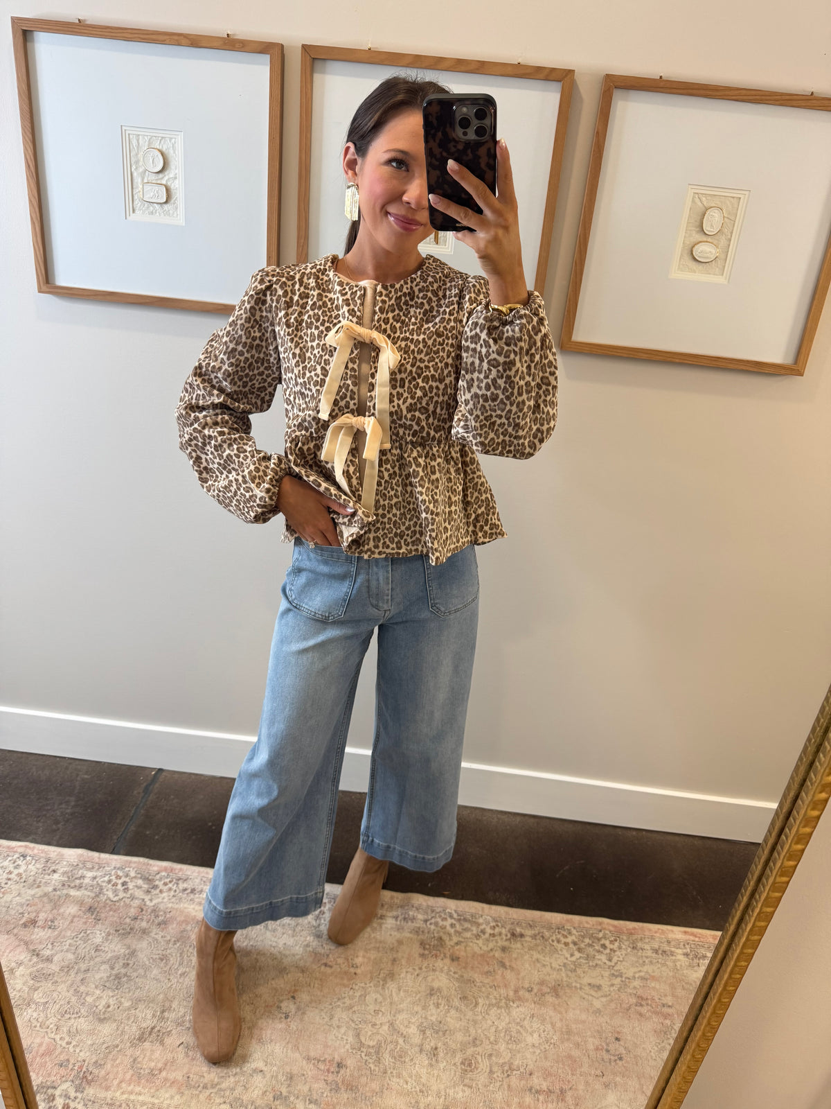 Cheetah Bow Tie Sweater