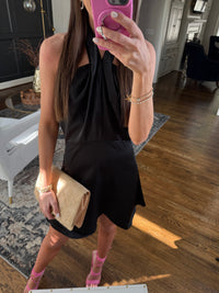 Black Satin Summer Dress