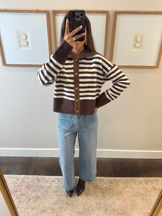 Mocha Striped Sweater