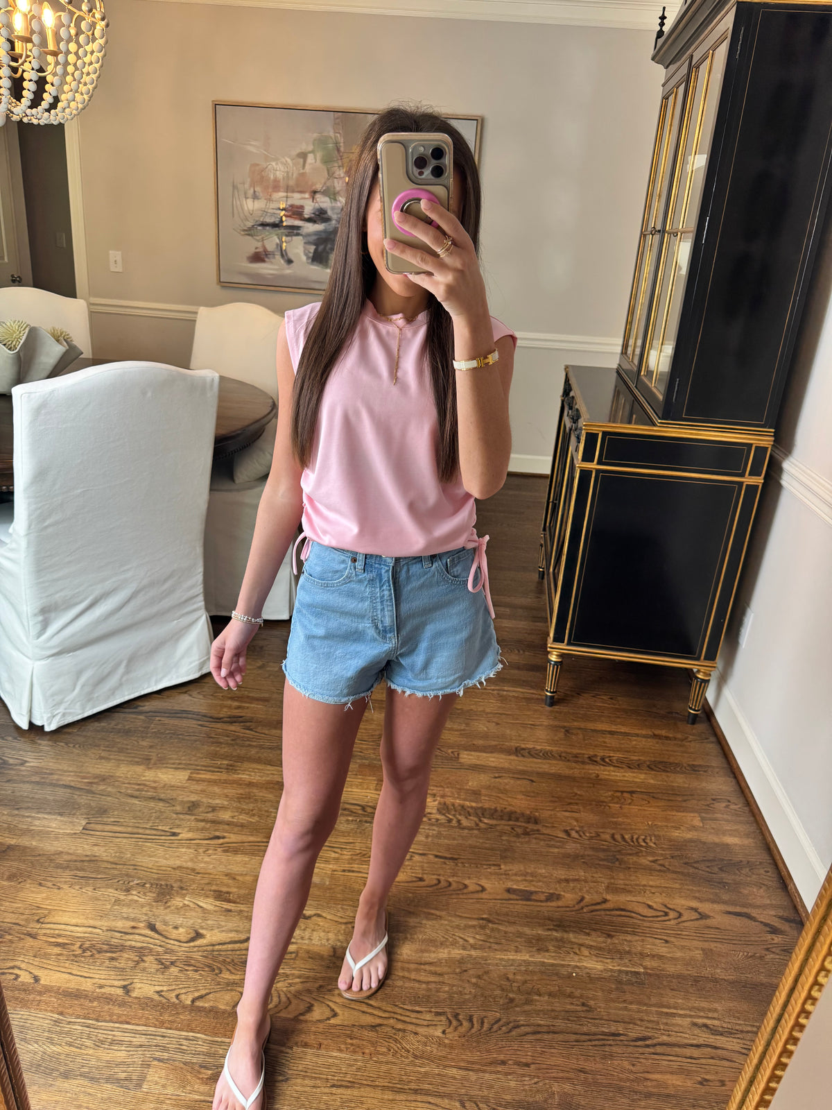 Bubblegum Pink Active Bow Top