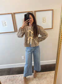 Cheetah Bow Tie Sweater
