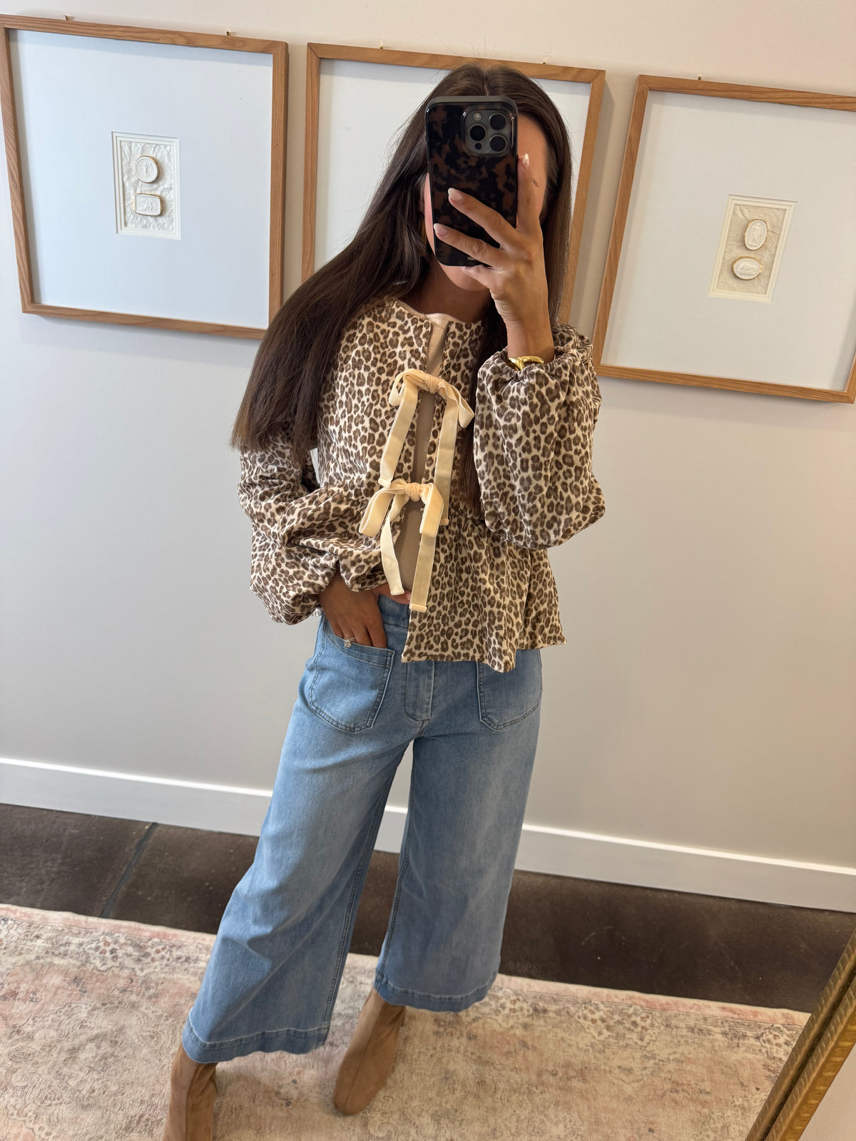 Cheetah Bow Tie Sweater