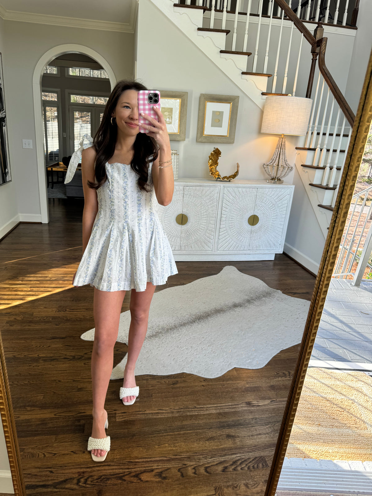 Blue Floral Romper