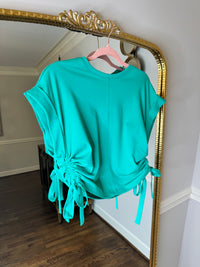Emerald Bow Tie Top