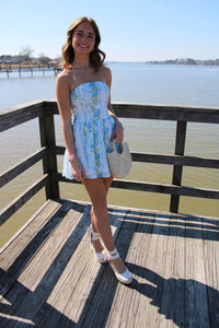 Blue Floral Eg Romper