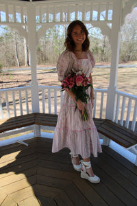 Pink Floral Maxi Easter Dress