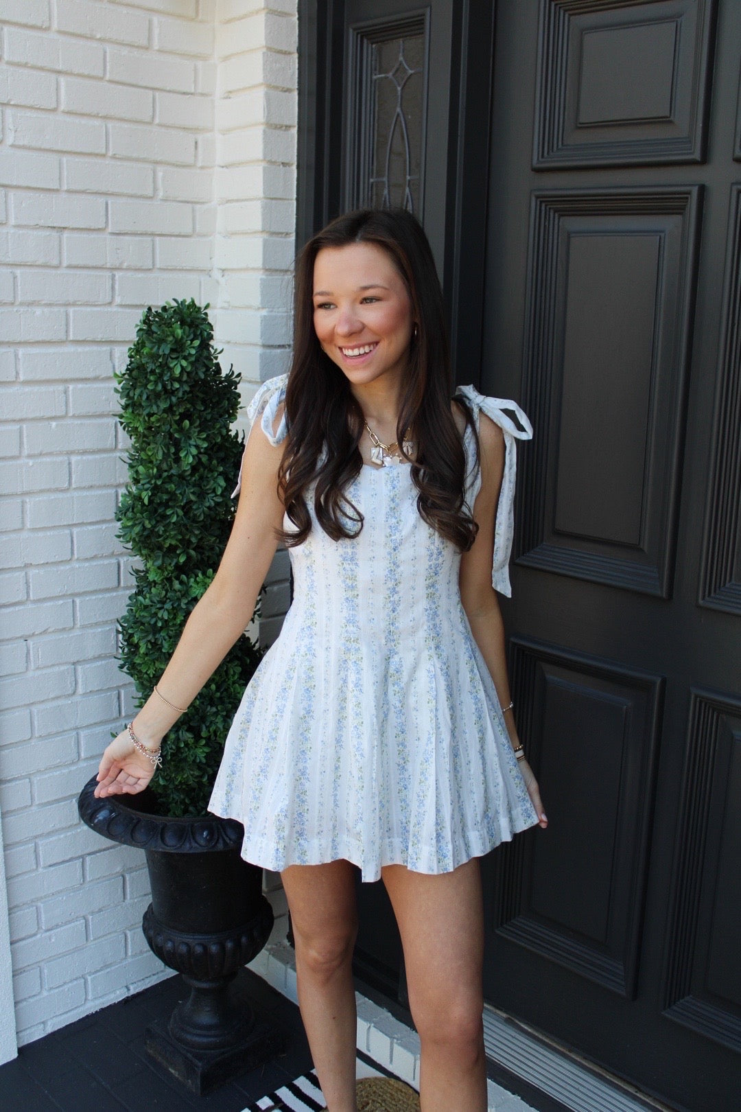 Blue Floral Romper