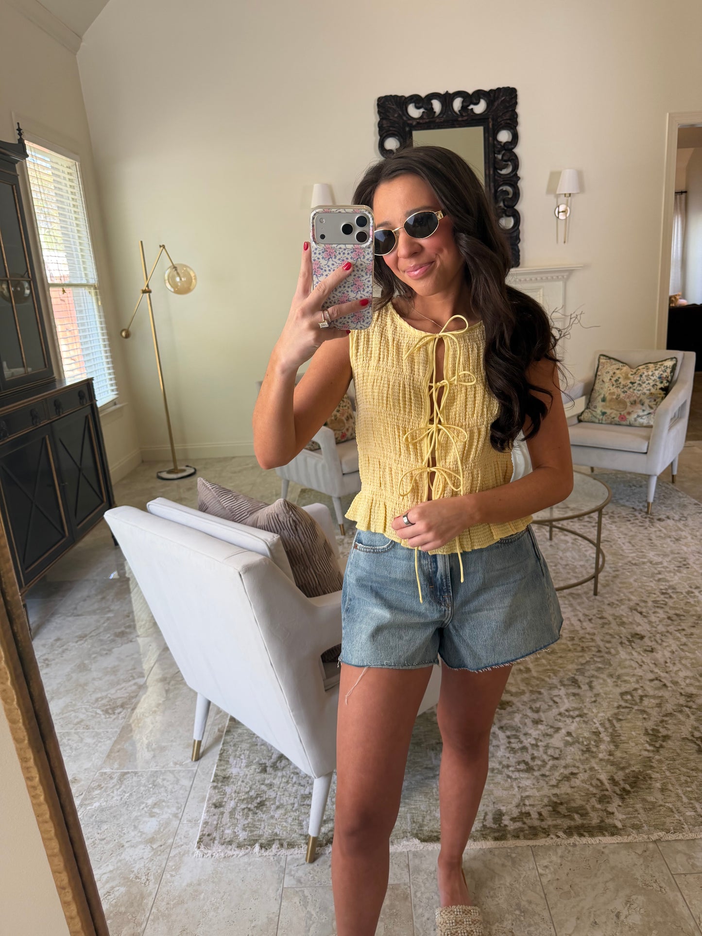 Sunny Yellow Tie Top