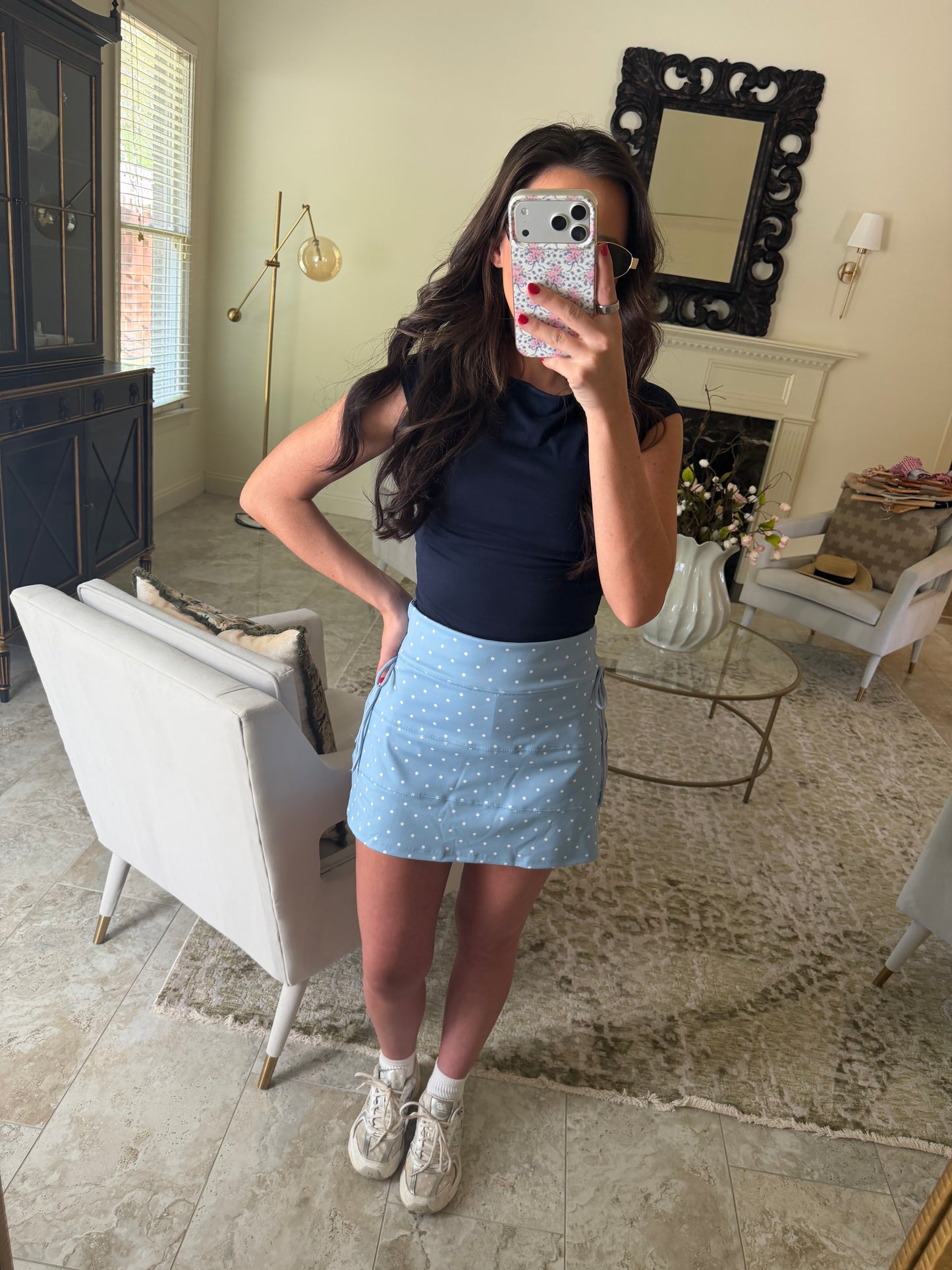 Polka Dot Blue Skirt