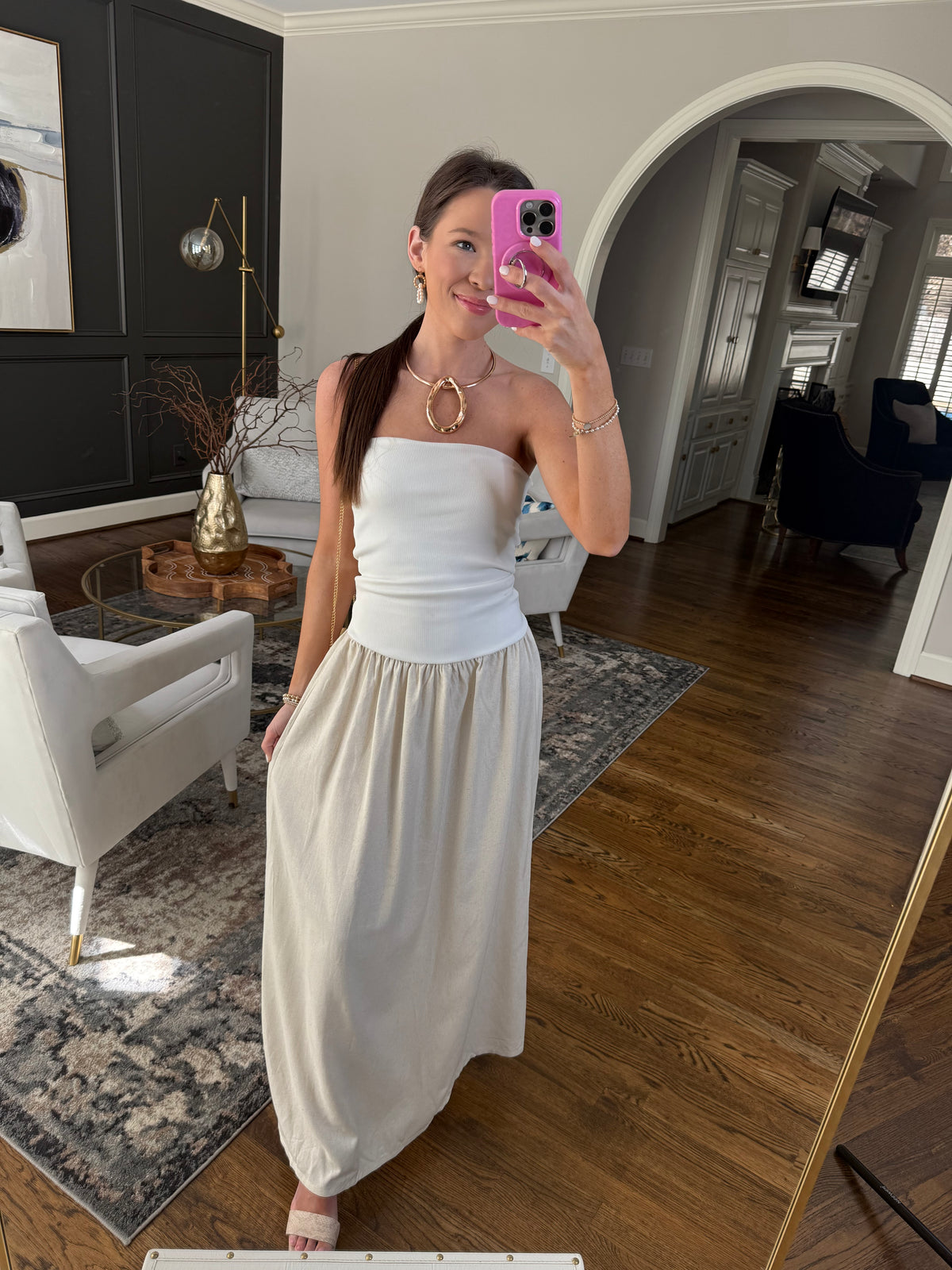 White Linen Keller Dress