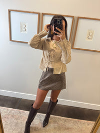 Amy Ribbed Tan Top