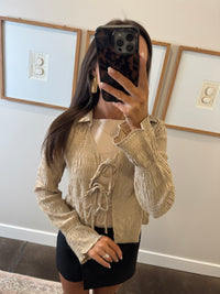 Amy Ribbed Tan Top