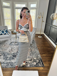 Crochet Black & White Dress